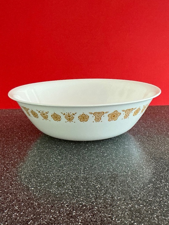 Corelle Other - Vintage Corelle Butterfly Gold Serving Bowl Large 10.25” Retired Corning Glass
